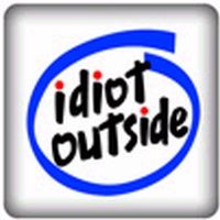 PC-Sticker - idiot outside
