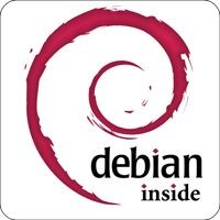 Notebook-Sticker - Debian inside