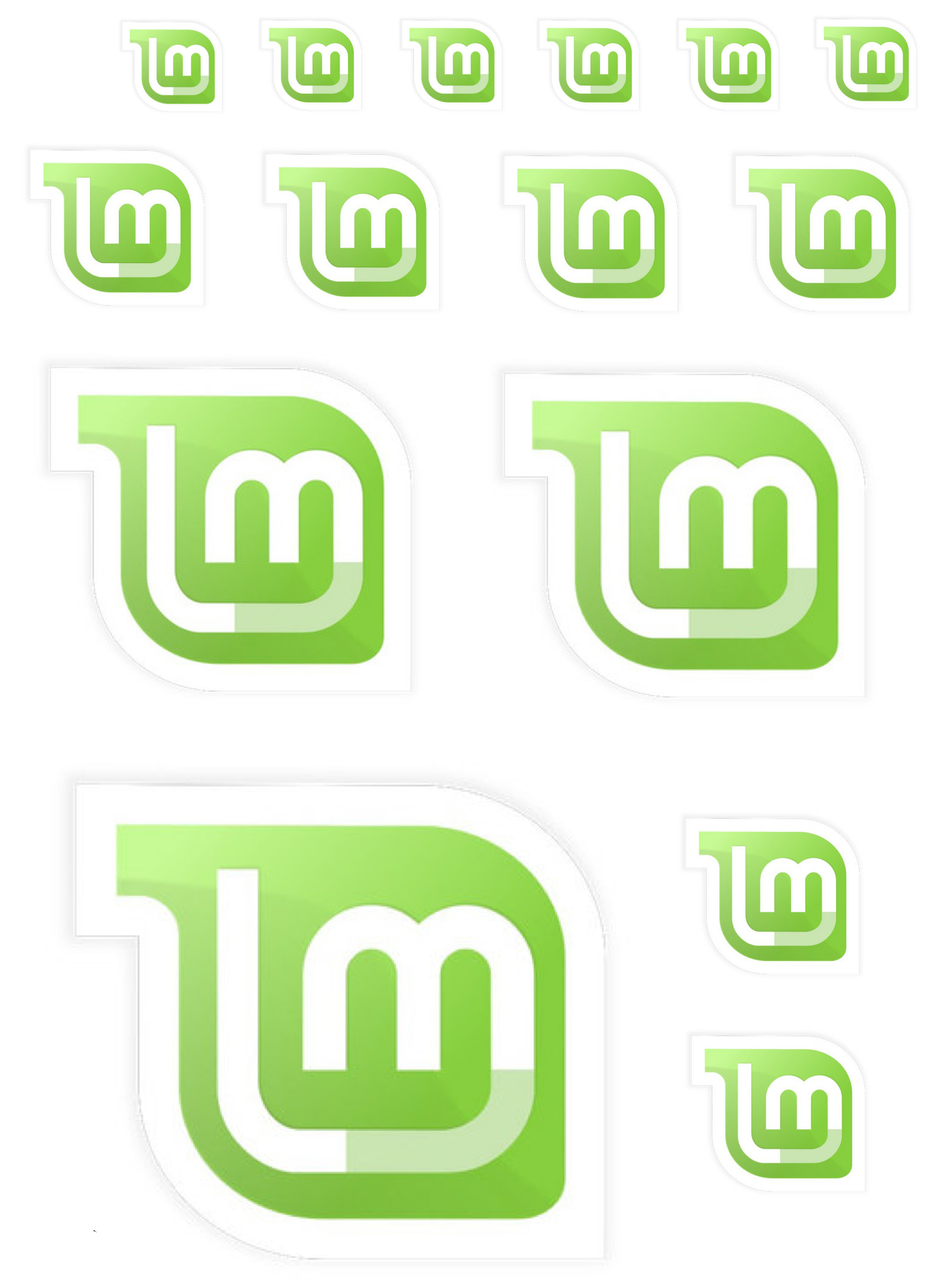 MaxiSticker Linux Mint A4 Maxi Aufkleber Aufkleber Linux Shop