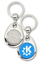 Schlüsselanhänger - Metall - KDE - Einkaufswagen-Chip