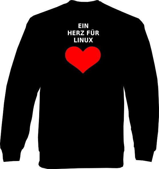 Sweat-Shirt - Ein Herz für Linux