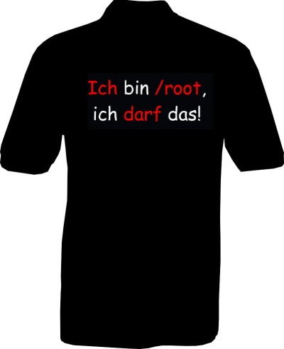 Polo-Shirt - Ich bin /root - Rückseite