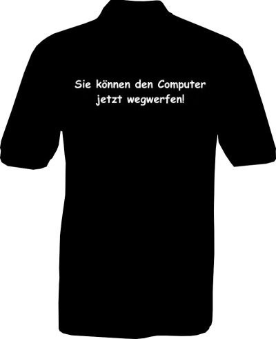 Polo-Shirt - Computer wegwerfen - Rückseite