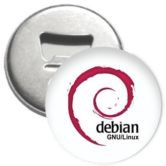 Flaschenöffner + Magnet - Debian GNU/Linux