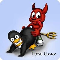 Notebook-Sticker - I love Linux