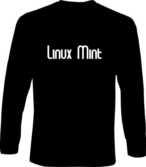 Langarm-Shirt - Linux Mint Schrift