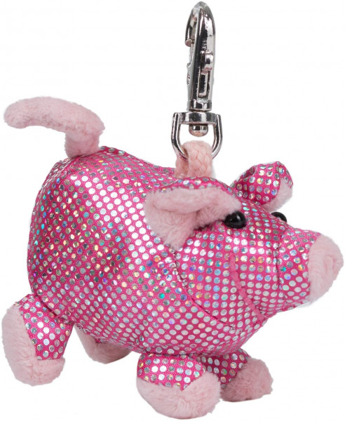 Schlüsselanhänger - Plüsch-Schwein Glitz & Glamour