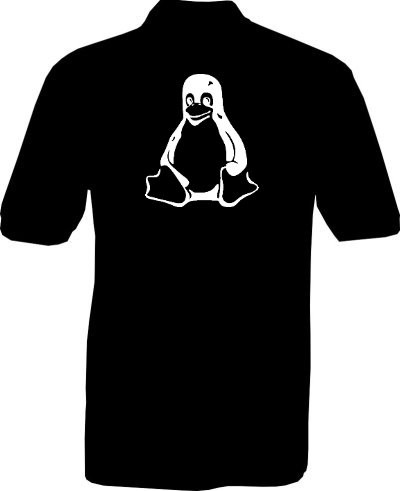 Polo-Shirt - Tux Pinguin - Rückseite