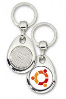 Schlüsselanhänger - Metall - ubuntu - Einkaufswagen-Chip